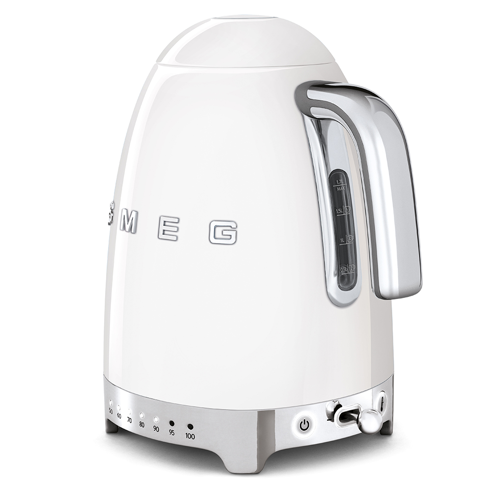 Rýchlovarná kanvica Smeg KLF04WHEU s variabilnou teplotou biela