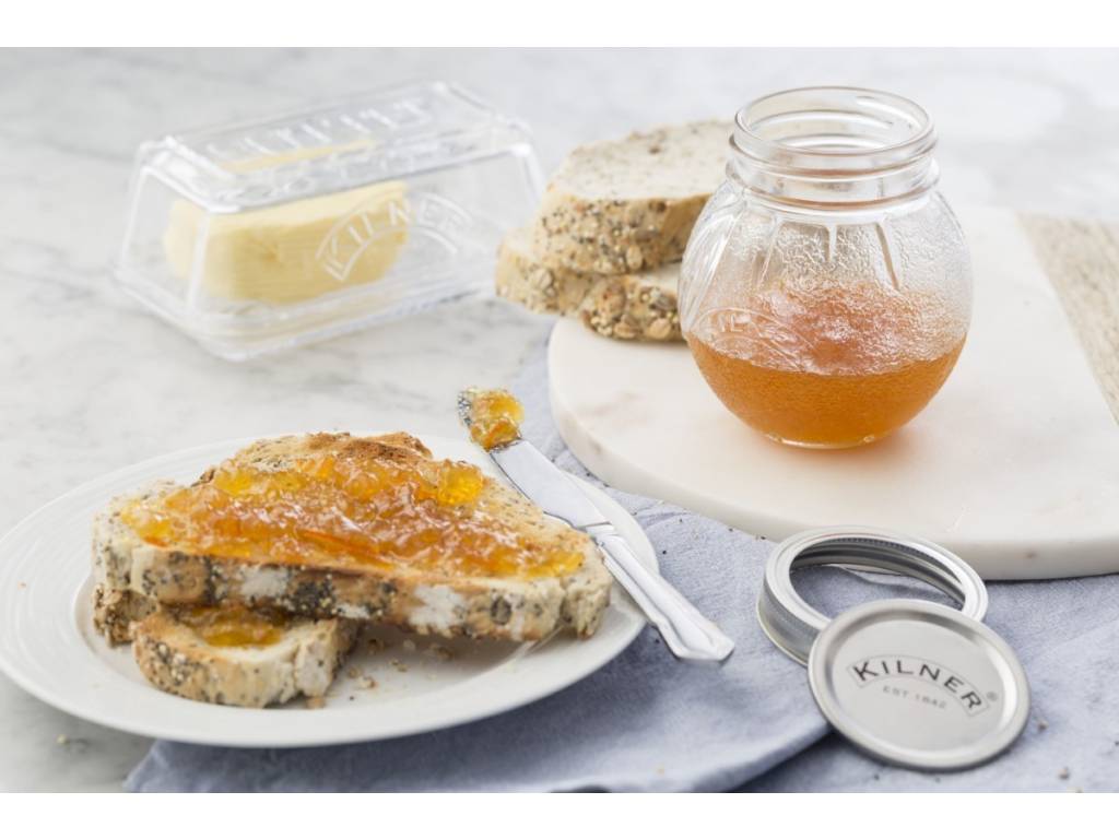 Kilner sklenená zaváracia nádoba s viečkom v tvare ovocia, 0,4 l