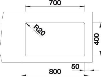 Blanco Etagon 700-U antracit + posuvné koľajničky