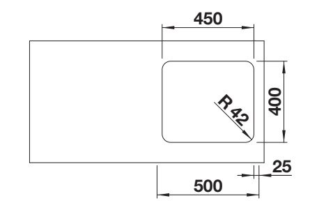 Blanco Solis 450-U nerez