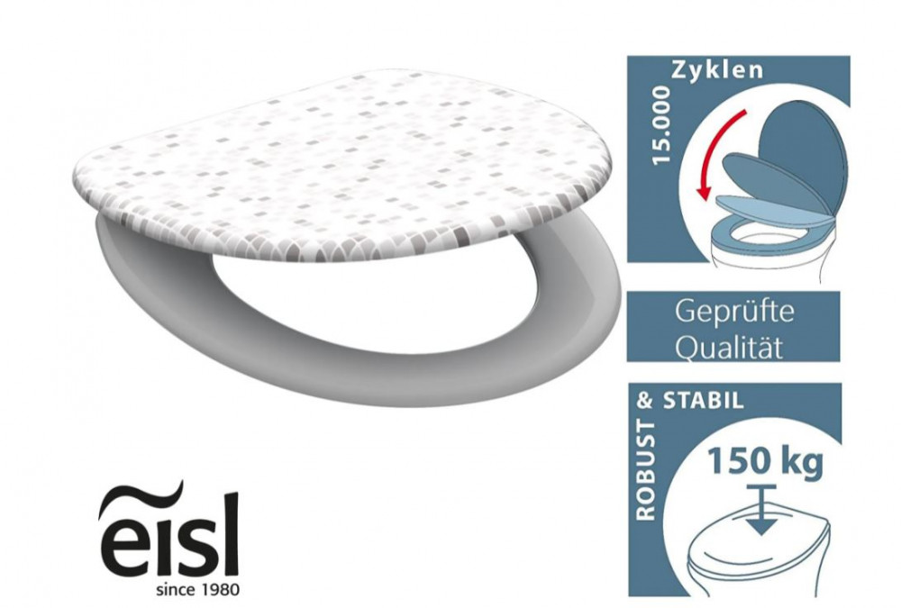 Schütte Mosaik Grau | Duroplast, Soft Close