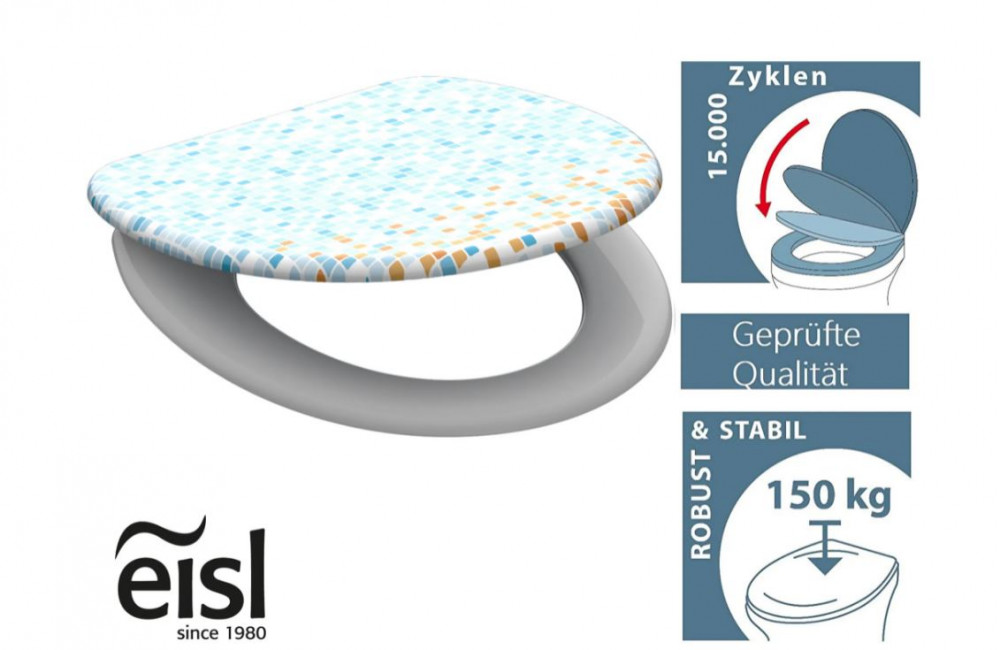 Schütte Mosaik Blau-Orange | Duroplast, Soft Close