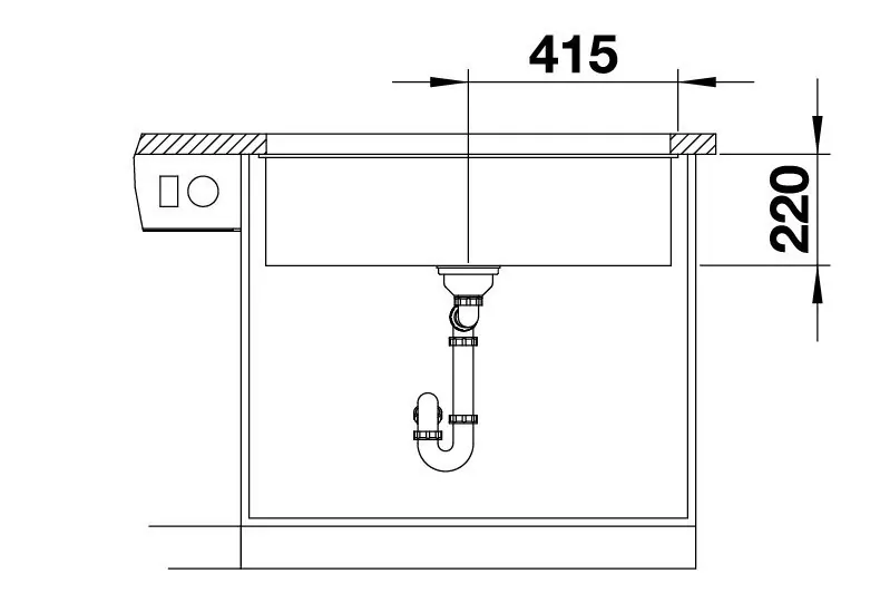 Blanco Subline 800-U antracit