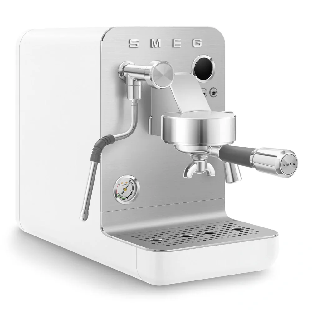 Minipro espresso kávovar Smeg EMC02WHMEU matná biela