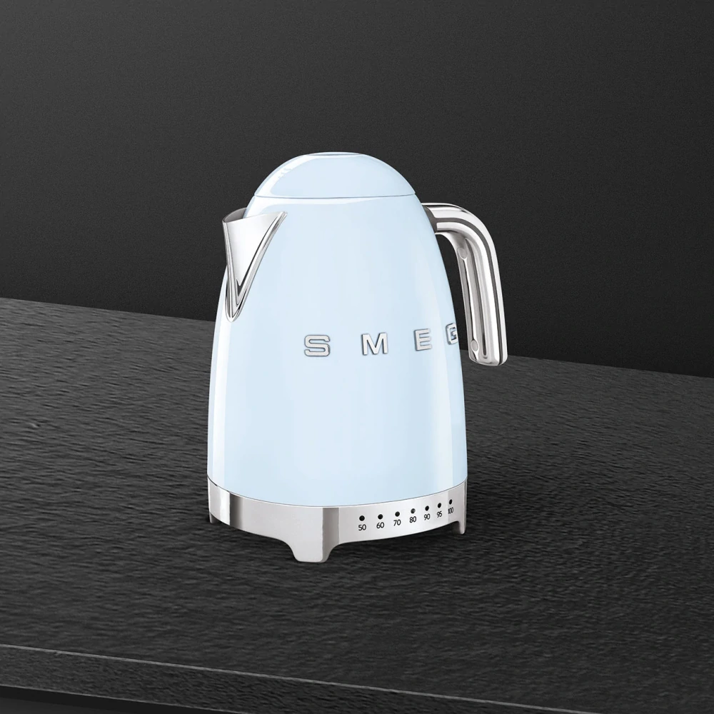 Rýchlovarná kanvica Smeg KLF04PBEU s variabilnou teplotou pastel modrá