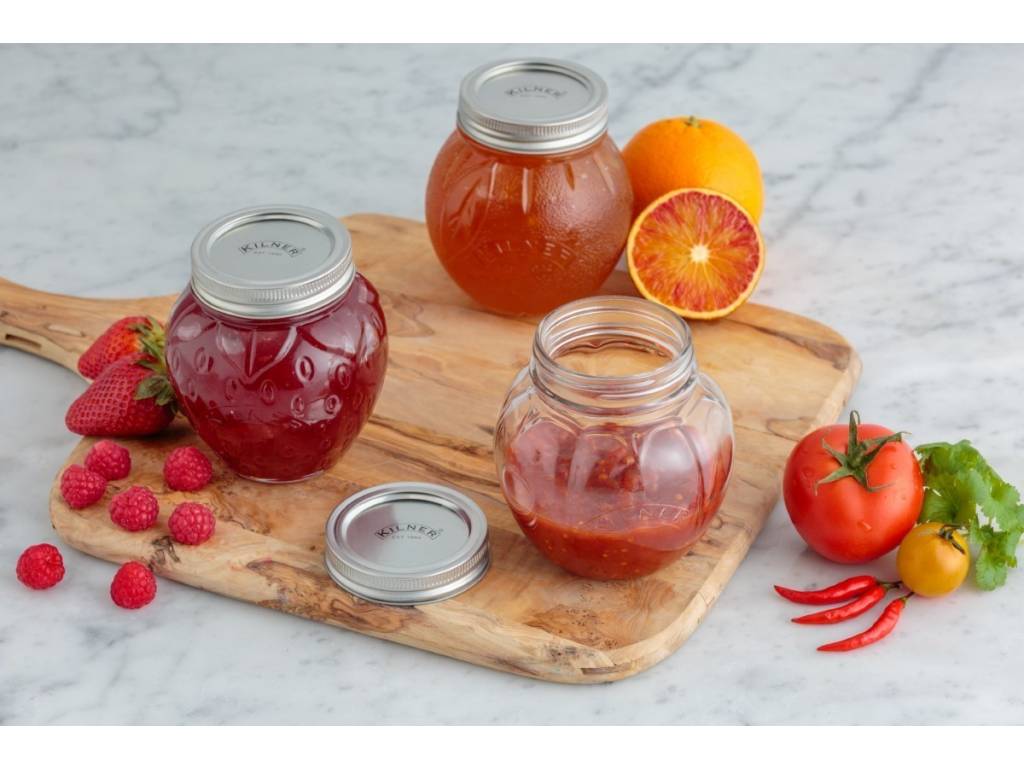 Kilner sklenená zaváracia nádoba s viečkom v tvare ovocia, 0,4 l