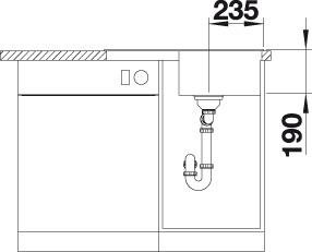 Blanco Zia 45 S Compact antracit