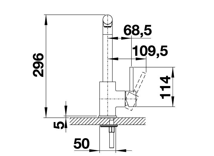 Blanco Mila-S chróm výsuvná sprška