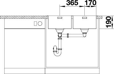 Blanco Andano 340/340-IF/A nerez