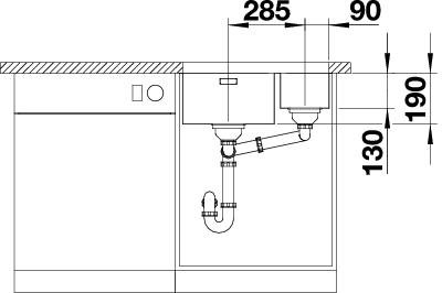 Blanco Andano 340/180-U pravý nerez