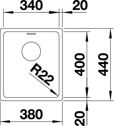 Blanco Andano 340-U nerez