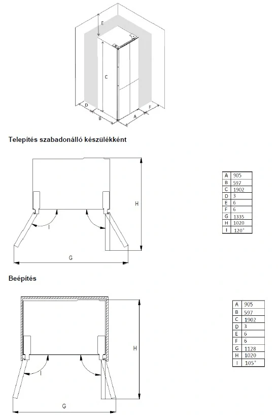 Evido Space Fit 505B americká chladnička s mrazničkou 505 l – 4 dvere – čierne sklo