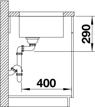 Blanco Andano 400-U nerez