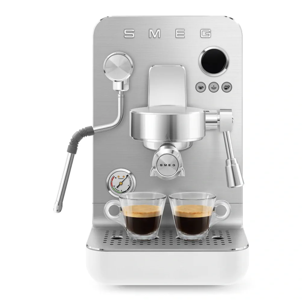 Minipro espresso kávovar Smeg EMC02WHMEU matná biela