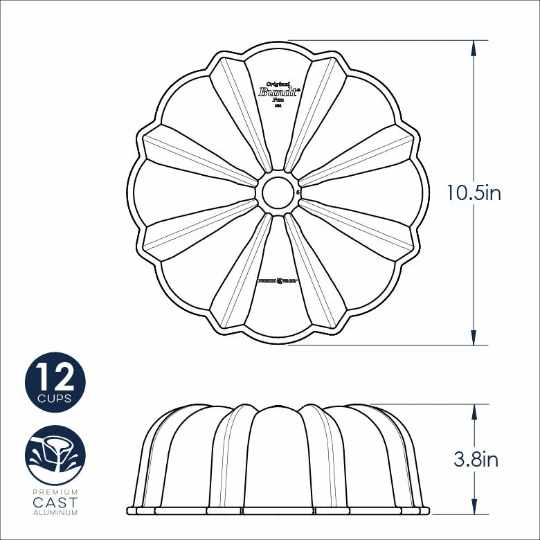 Nordic Ware forma na bábovku Original, karamelová, 2,84 l