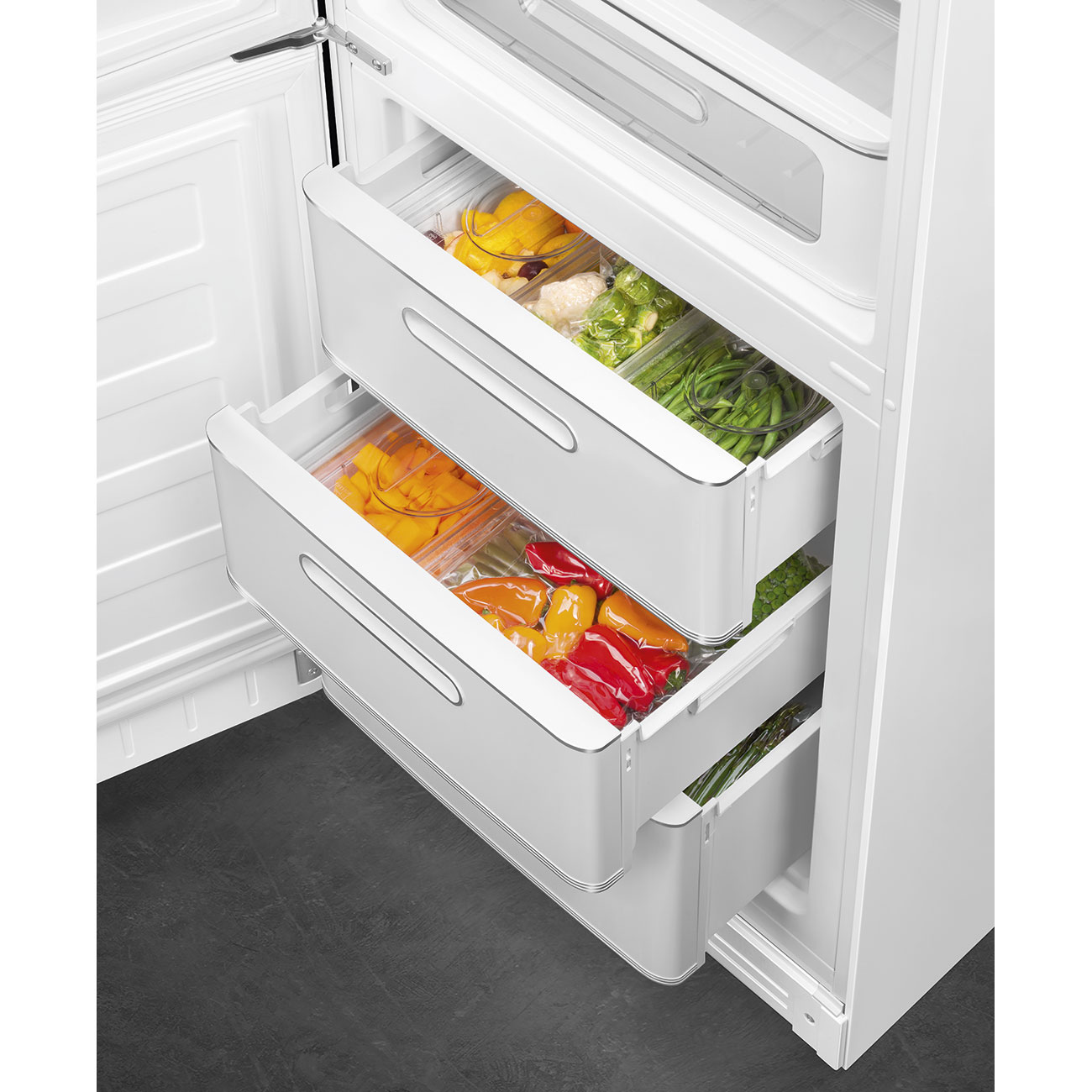 Kombinovaná chladnička s mrazničkou Smeg FAB32LWH5 biela ľavý pánt