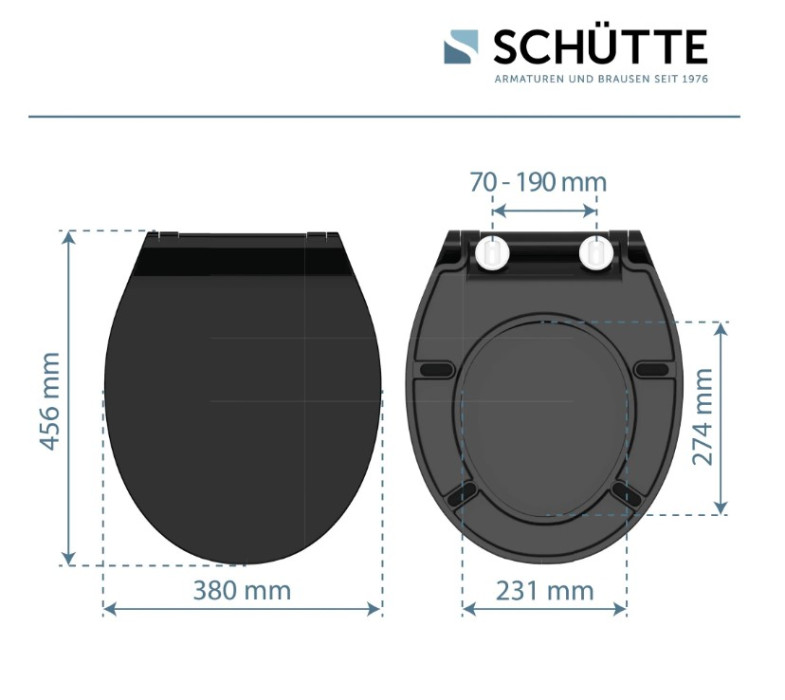 Schütte Slim Black | Duroplast, Soft Close