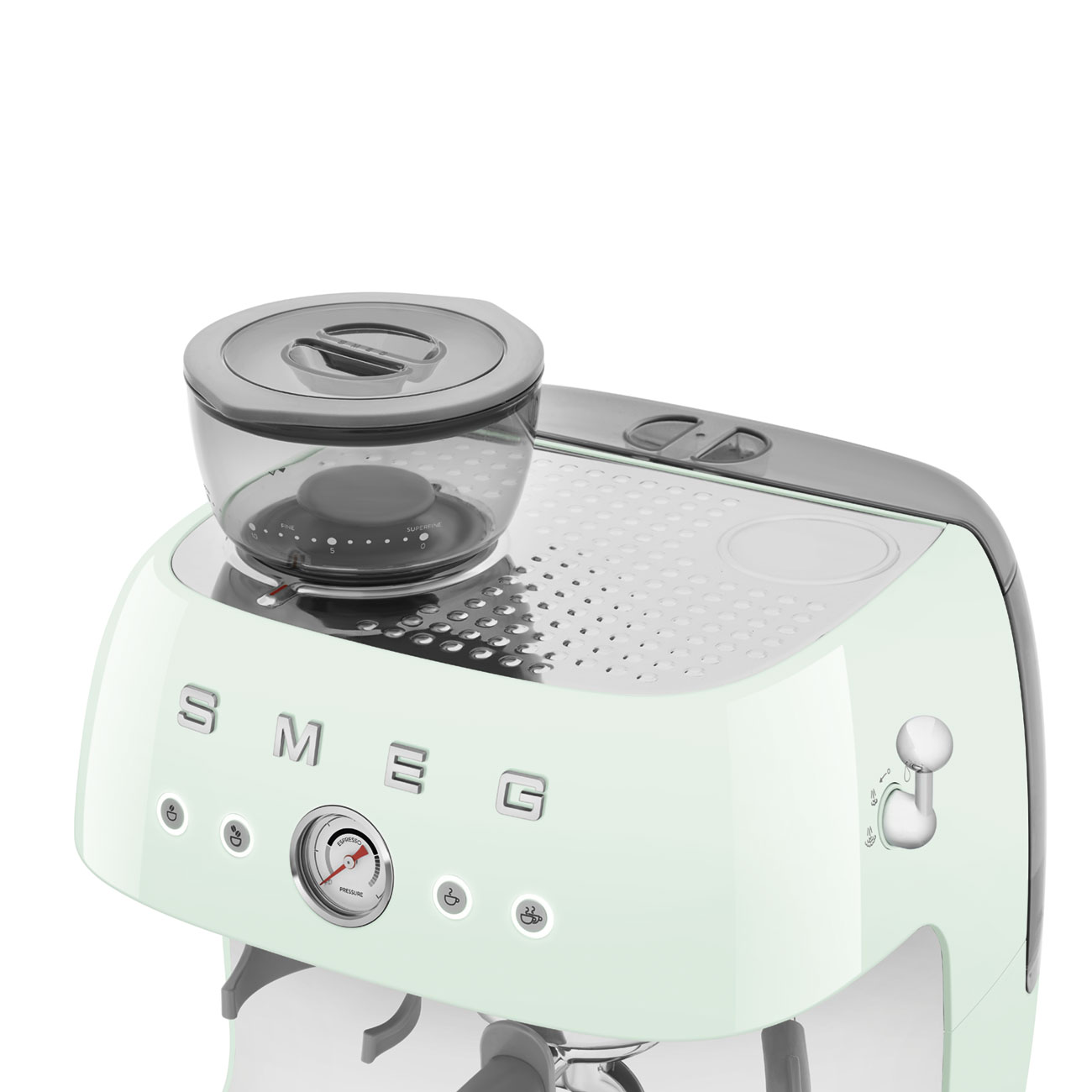 Manuálny kávovar Smeg EGF03PGEU pastel zelená