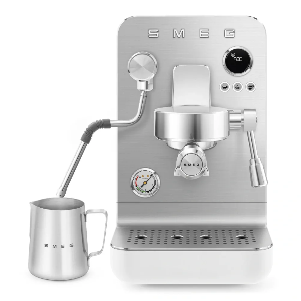 Minipro espresso kávovar Smeg EMC02WHMEU matná biela