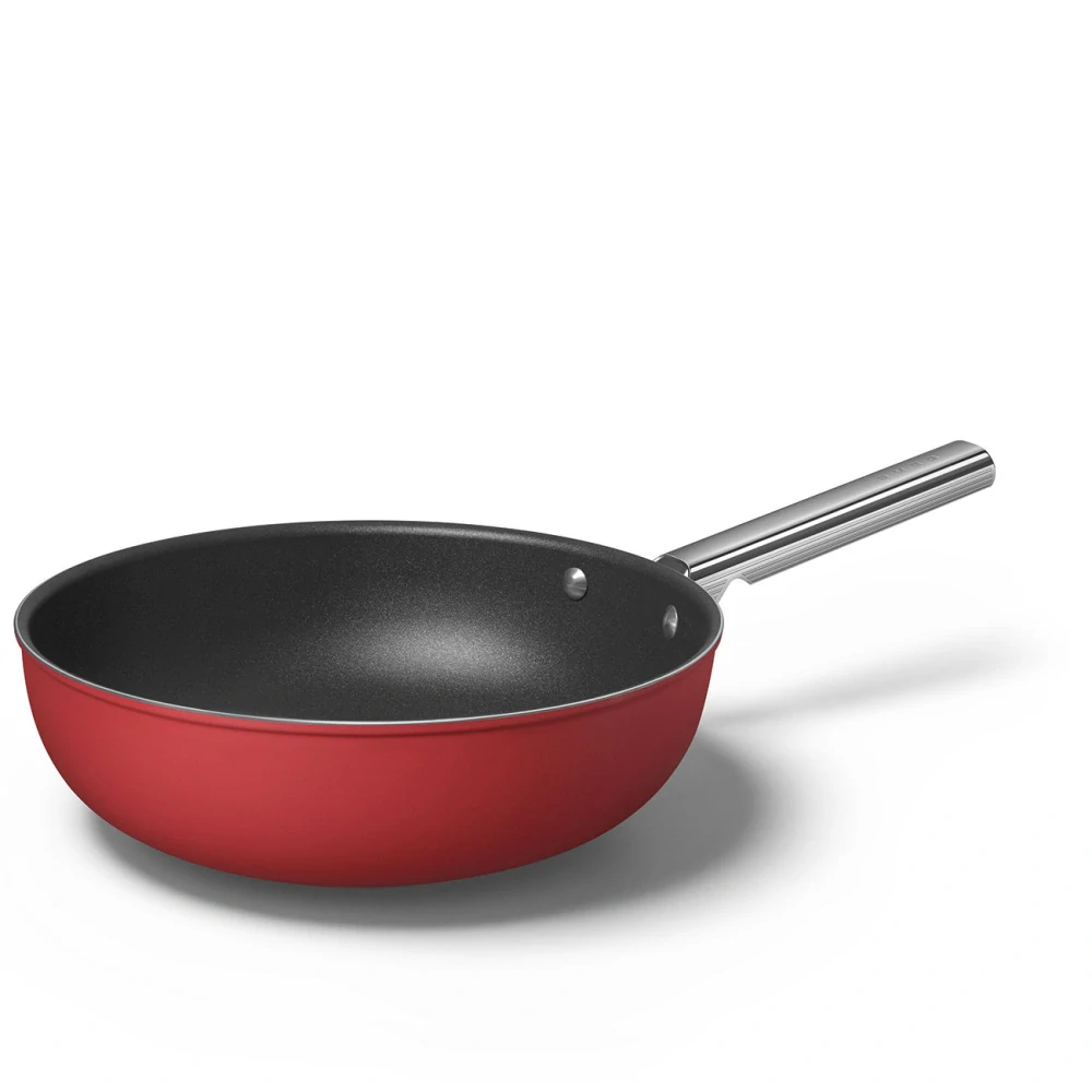 Nepřilnavý wok Smeg CKFW3001RDM červená