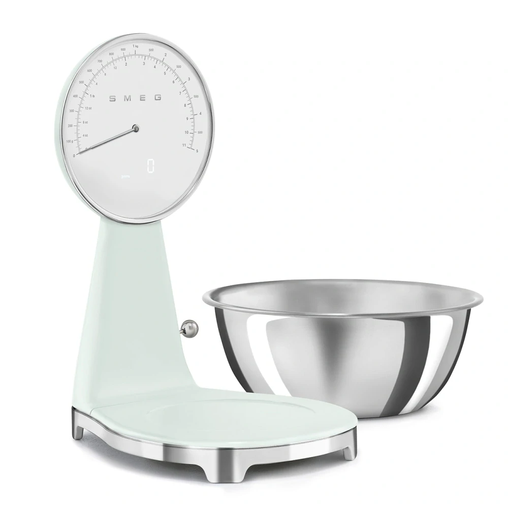 Kuchynská váha s nerezovou miskou Smeg KSF01PGWW pastel zelená