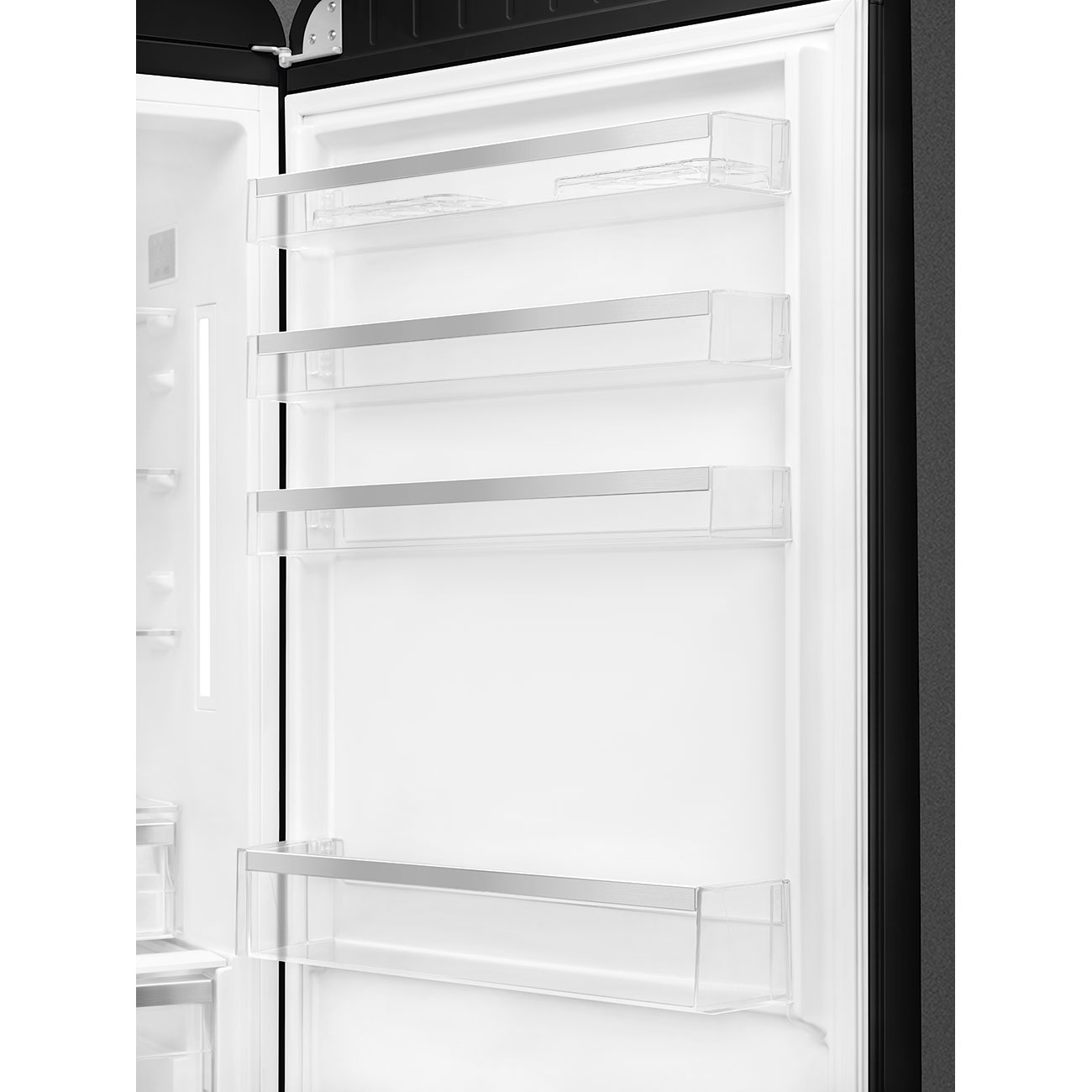 Kombinovaná chladnička s mrazničkou Smeg FAB38LBL5 čierná ľavý pánt