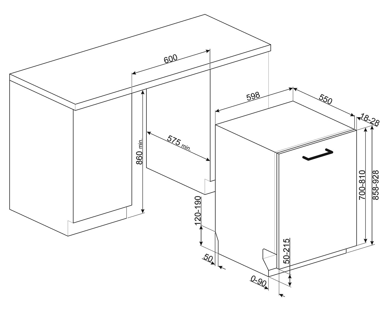 Vstavaná umývačka riadu Smeg Universal STL323BQLH strieborná