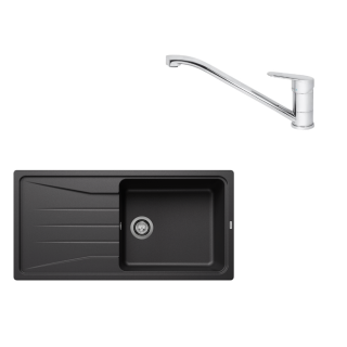 SET193 - Gránitový drez Blanco Sona XL 6 S antracit + Kuchynská batéria Rosan King JA381001 chróm