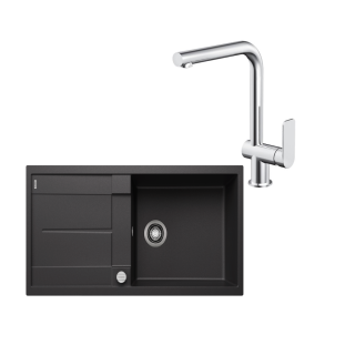 SET651 - Gránitový drez Blanco Metra XL 6 S antracit + Kuchynská batéria Rosan S2 238201 chróm