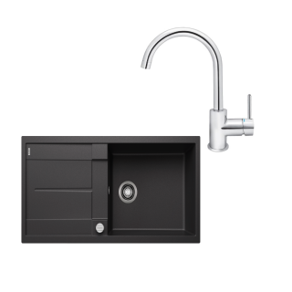 SET654 - Gránitový drez Blanco Metra XL 6 S antracit + Kuchynská batéria Rosan Zerro JZ38101 chróm