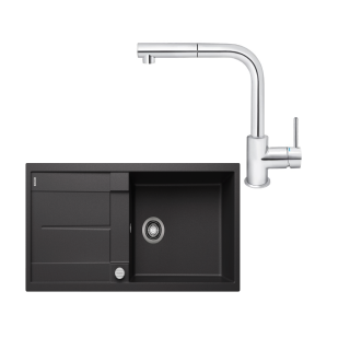 SET655 - Gránitový drez Blanco Metra XL 6 S antracit + Kuchynská batéria Rosan Zerro JZ38601 chróm