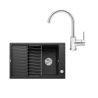 SET504 - Gránitový drez Blanco Elon XL 6 S antracit + Kuchynská batéria Rosan Zerro JZ38101 chróm