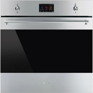 Vstavaná kombinovaná mikrovlnná rúra Smeg Classica Galileo Omnichef SO6303APX nerez