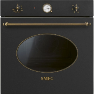 Vstavaná rúra Smeg Colonial SF68C1AO antracit/mosadz