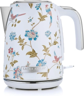 Laura Ashley rýchlovarná kanvica Elveden White 1,7 l – elegantná biela kanvica s jemným vzorom Elveden