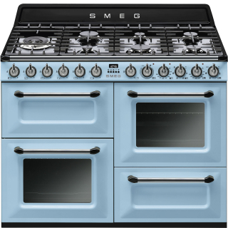 Plynový sporák Smeg Victoria TR4110AZ pastelovo modrá