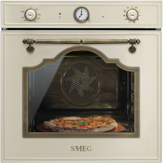 Vstavaná rúra Smeg Cortina SFP750POPZ krémová/mosadz